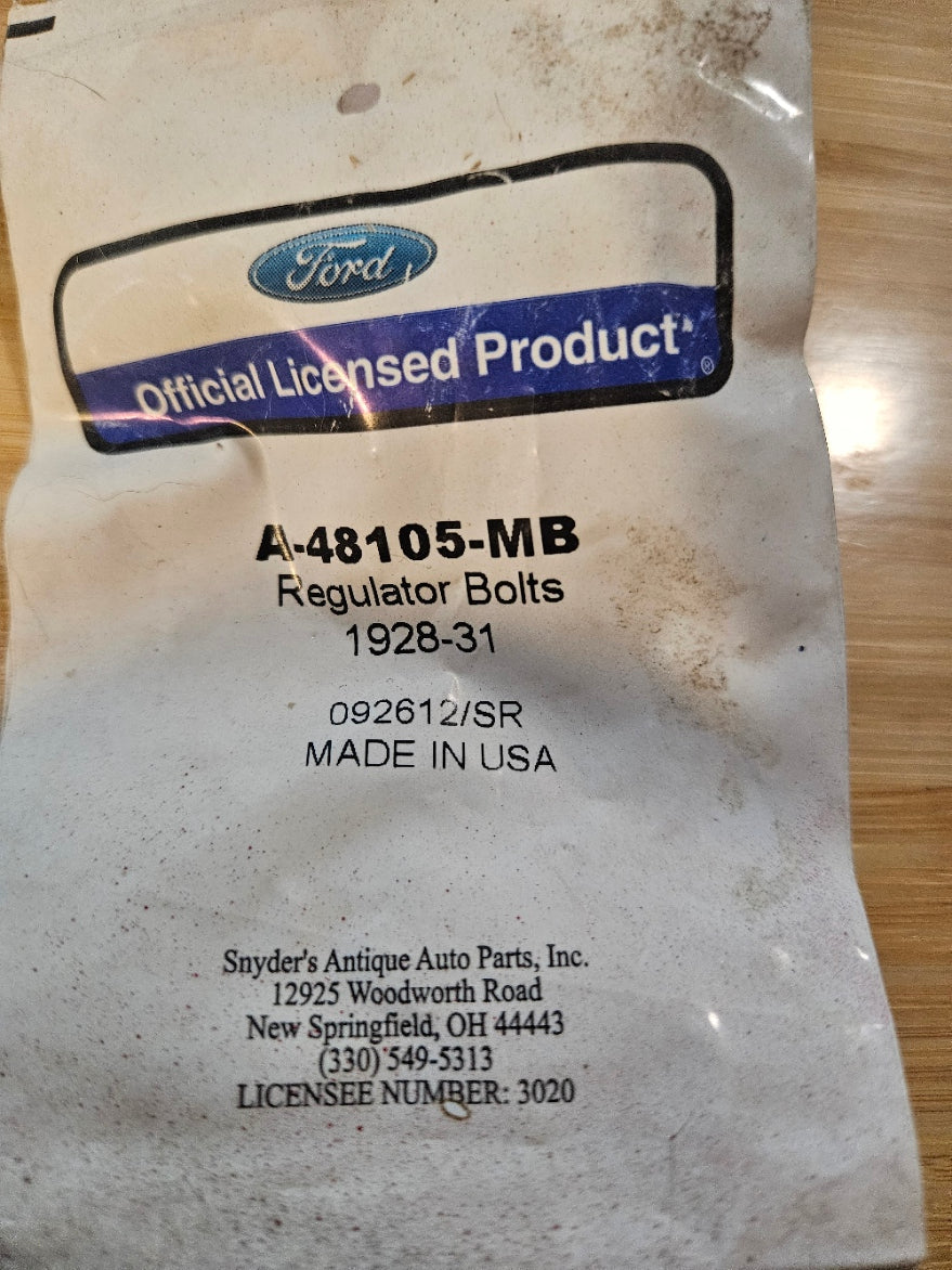 A-48105-MB Regulator Bolts 28-31