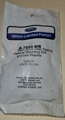 A-7050 Main Drive Gear Bearing Retainer Mounting Bolt and Lock Washer
